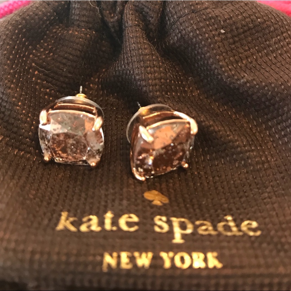 Kate Spade Rose Gold Sqaure Studs